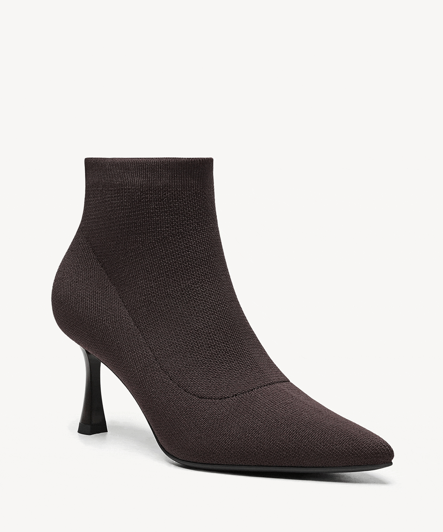Moodboots Stiletto Sock Ankle Boot - Coffee / US 6 | EU 36.5 | UK 4