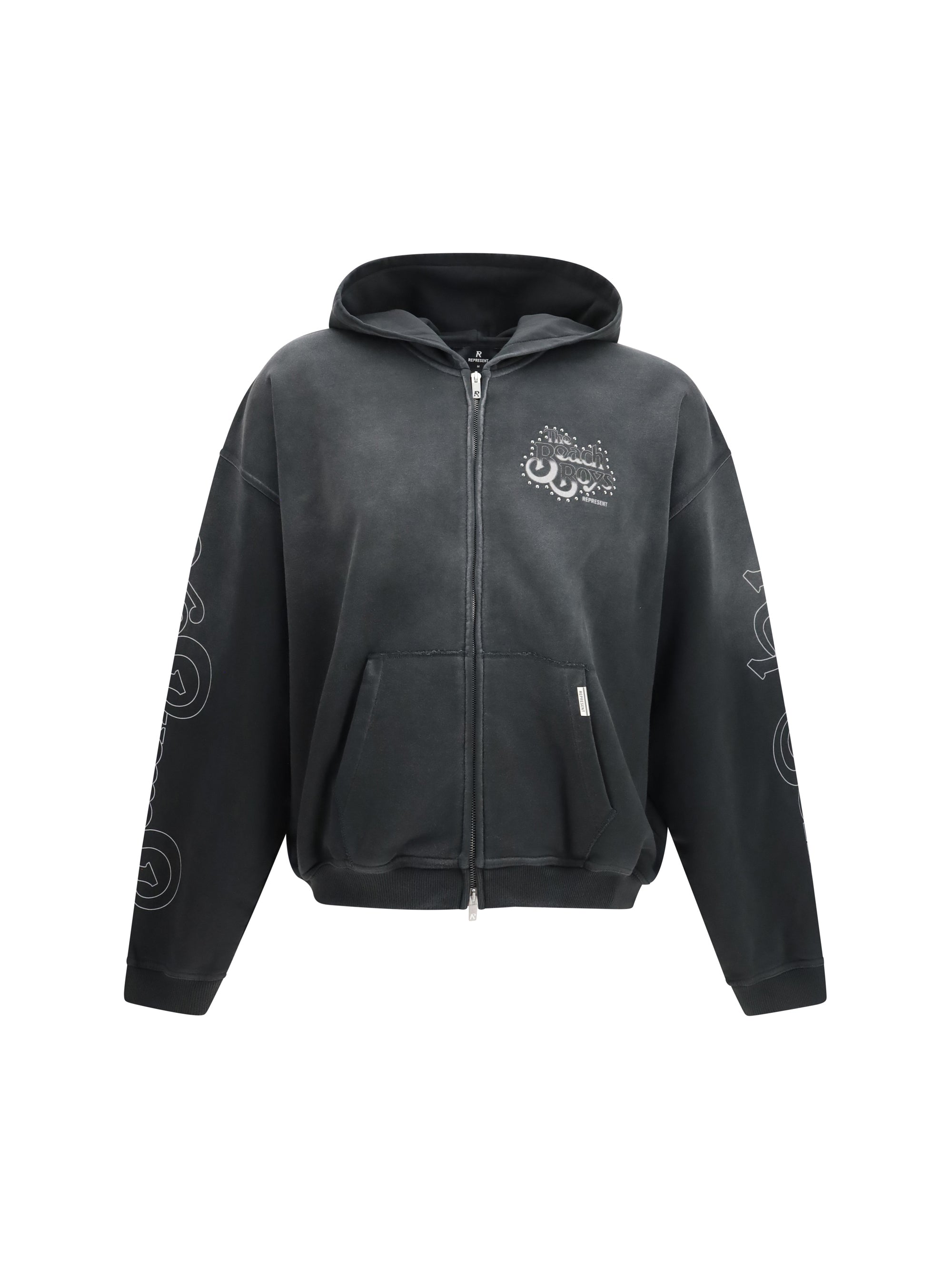 Represent Zip Hoodie — Black