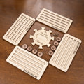 Cubo y soporte de madera personalizado para dominó del tren mexicano - Juego de madera de tilo grabado 11 o 15 soportes, regalo para la familia