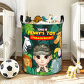 Cesta de almacenaje impermeable personalizada con el nombre de un animal del bosque de dibujos animados Decoración infantil Regalo de inauguración de la casa para niños