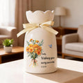 Personalizado Exquisita Flor de Nacimiento Mariposa Jarrón de Cerámica con Nombre Texto Fecha Día de la Madre Cumpleaños Regalo para Mamá Abuela Amiga