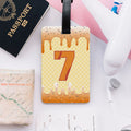 Etiqueta personalizada para el equipaje con una letra o un número Accesorios de viaje Regalo de cumpleaños para los amantes del béisbol y el softball