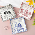 Plato de cerámica personalizado con foto y diseño floral regalo del Día de la Madre cumpleaños y ocasiones especiales para amigas y damas de honor