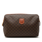 Macadam Coated Canvas Cosmetic Pouch