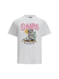 Ganni Graphic Print T-Shirt — White