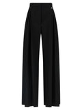 Giuseppe Di Morabito Tailored Wool Canvas Trousers — Black