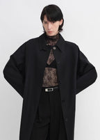 Mid-length trench coat high-end British style coat