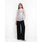 Relaxed Old Money Acetate Linen Old Money-Inspired Draped Mid-Waist Single-Pleat Straight-Leg Wide-Leg Casual Pants