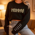 Personalizado Retro Leopardo Diseño Multicolor Suave Sudadera Sudadera con capucha con título y nombre Cumpleaños Día de la Madre Regalo para Mamá Abuela