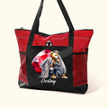 Bolsa de gran capacidad personalizada con el nombre del oso Hip Hop Birthstone Regalo de cumpleaños para los amantes del Hip-Hop Black Queen