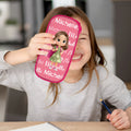 Estuche impermeable de doble capa con nombre de personaje infantil de dibujos animados personalizado Material escolar Cumpleaños Vuelta al cole Regalo para niños Niñas