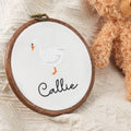 Oso Personalizado Conejito Bordado Nombre Ornamento Guardería Decoración Cumpleaños Baby Shower Regalo para Bebé Recién Nacido