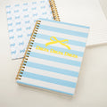 Cuaderno A5 con espiral personalizado con lazo de la hermandad de mujeres y texto Fiesta del capítulo Regalo del día de la candidatura para las nuevas miembros de la hermandad de mujeres Girls丨Callie