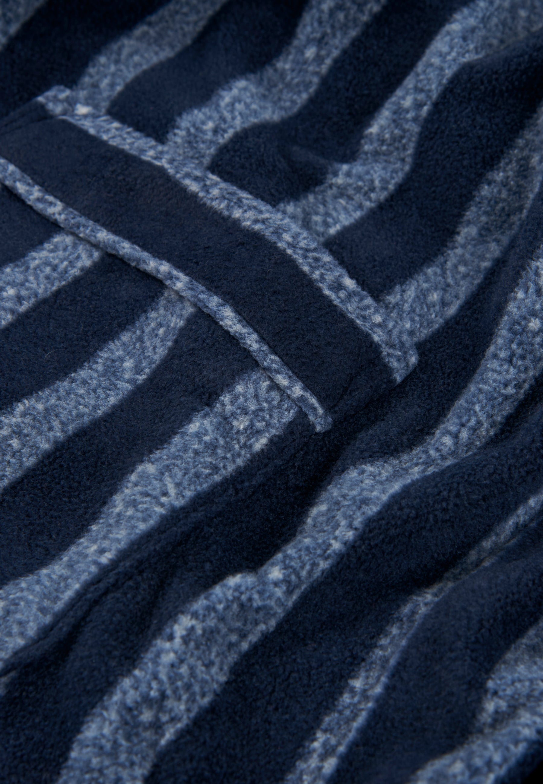 Bata Hombre Invierno Premium Forro Polar Estampado - Azul 0608_39