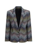 Missoni Sequin-Embellished Lamé Blazer — Multicolor
