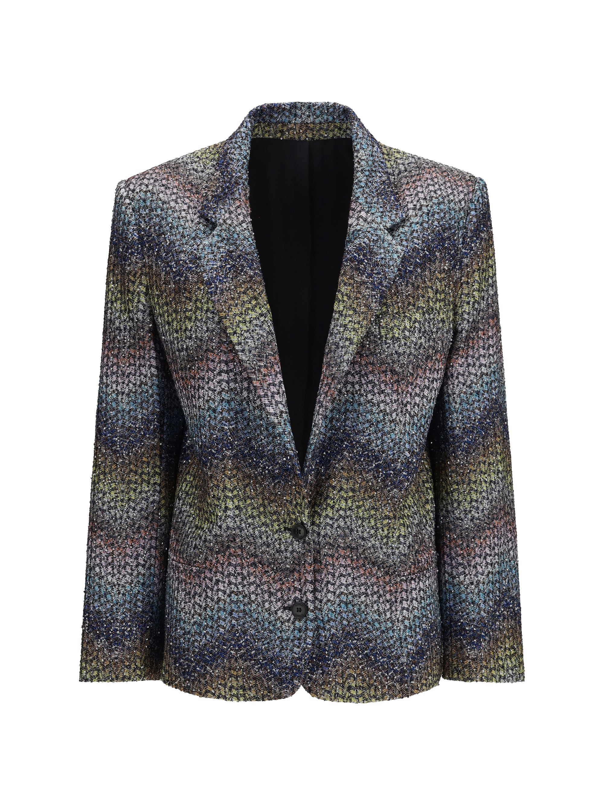 Missoni Sequin-Embellished Lamé Blazer — Multicolor