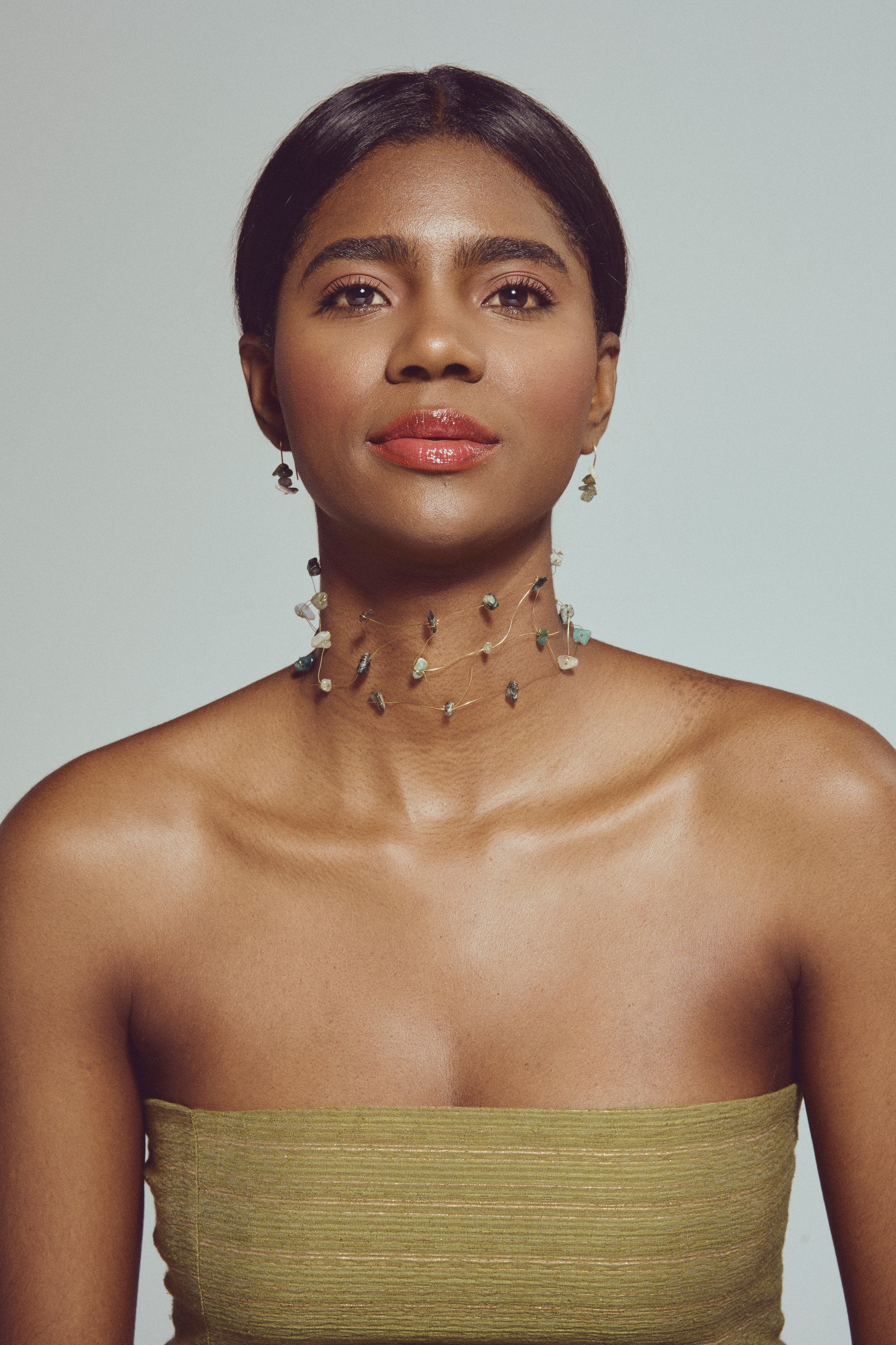 CHOKER LAINE | VERDE BOTELLA