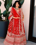 Red Loop Lehenga Set By KYNAH, Luxury Indian Fashion & Bridal Wear
