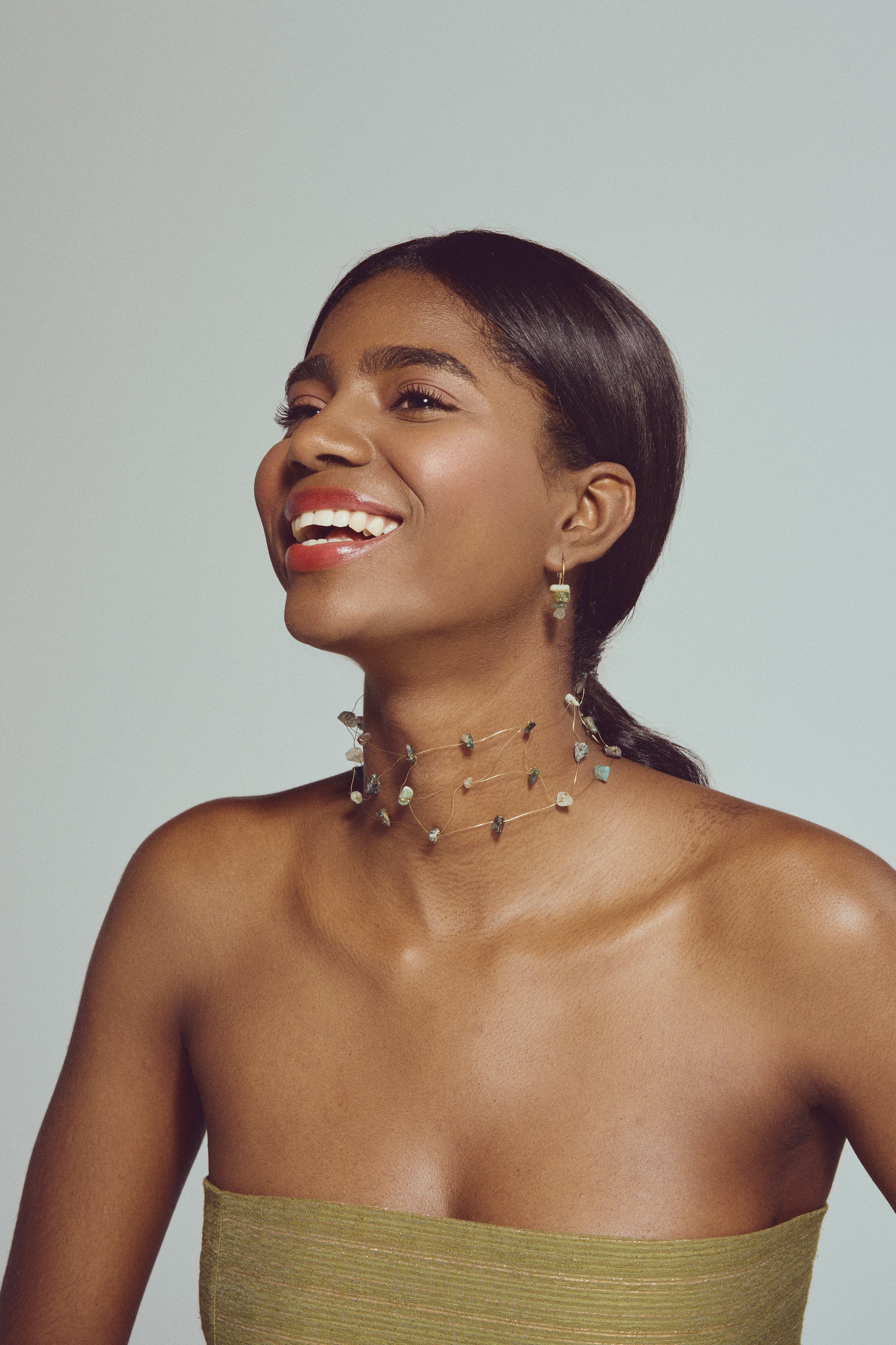CHOKER LAINE | VERDE BOTELLA