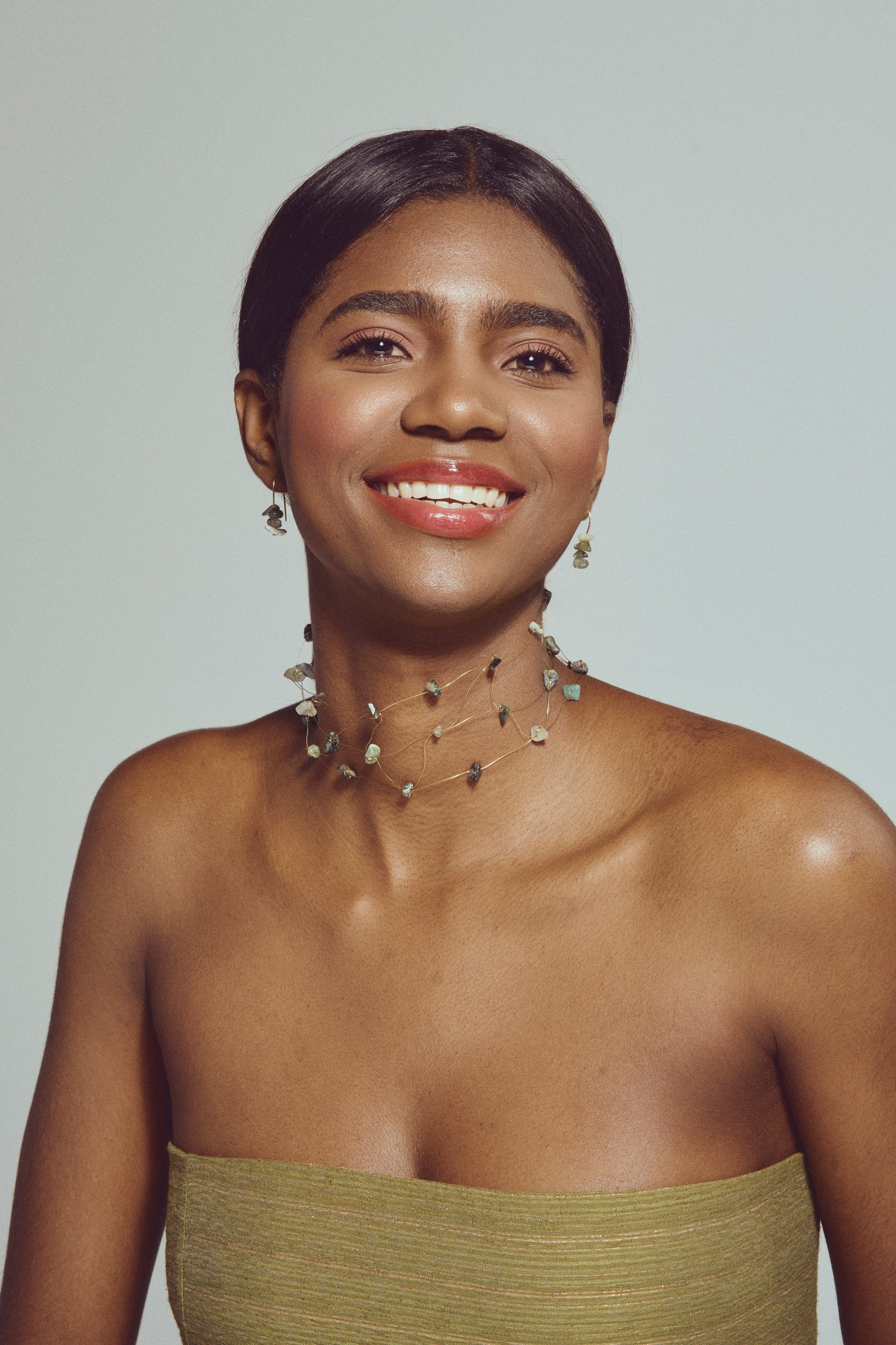 CHOKER LAINE | VERDE BOTELLA