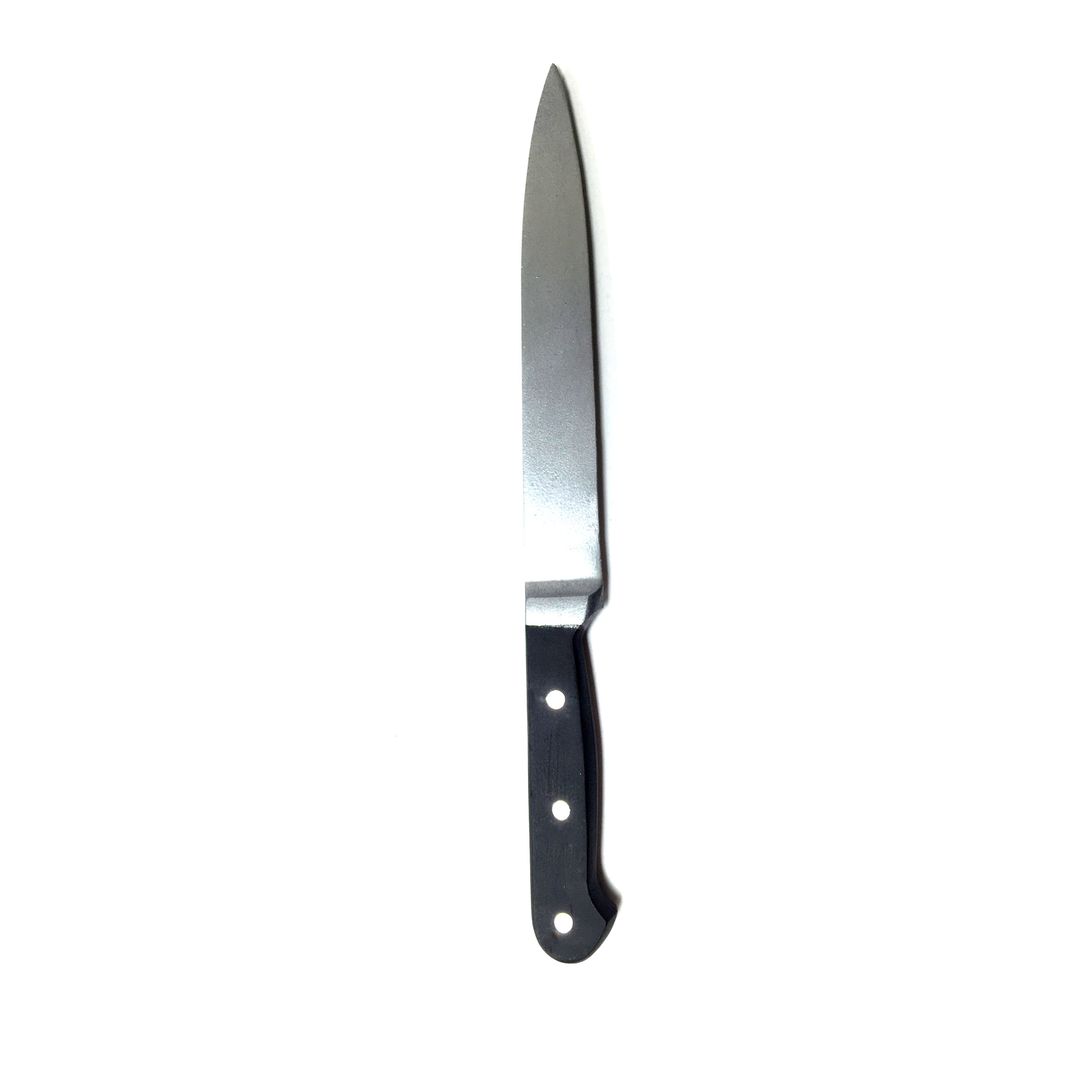 NewRuleFX Brand Plastic Long Bladed Kitchen Knife Prop - SILVER and BLACK By Prop Money Inc.