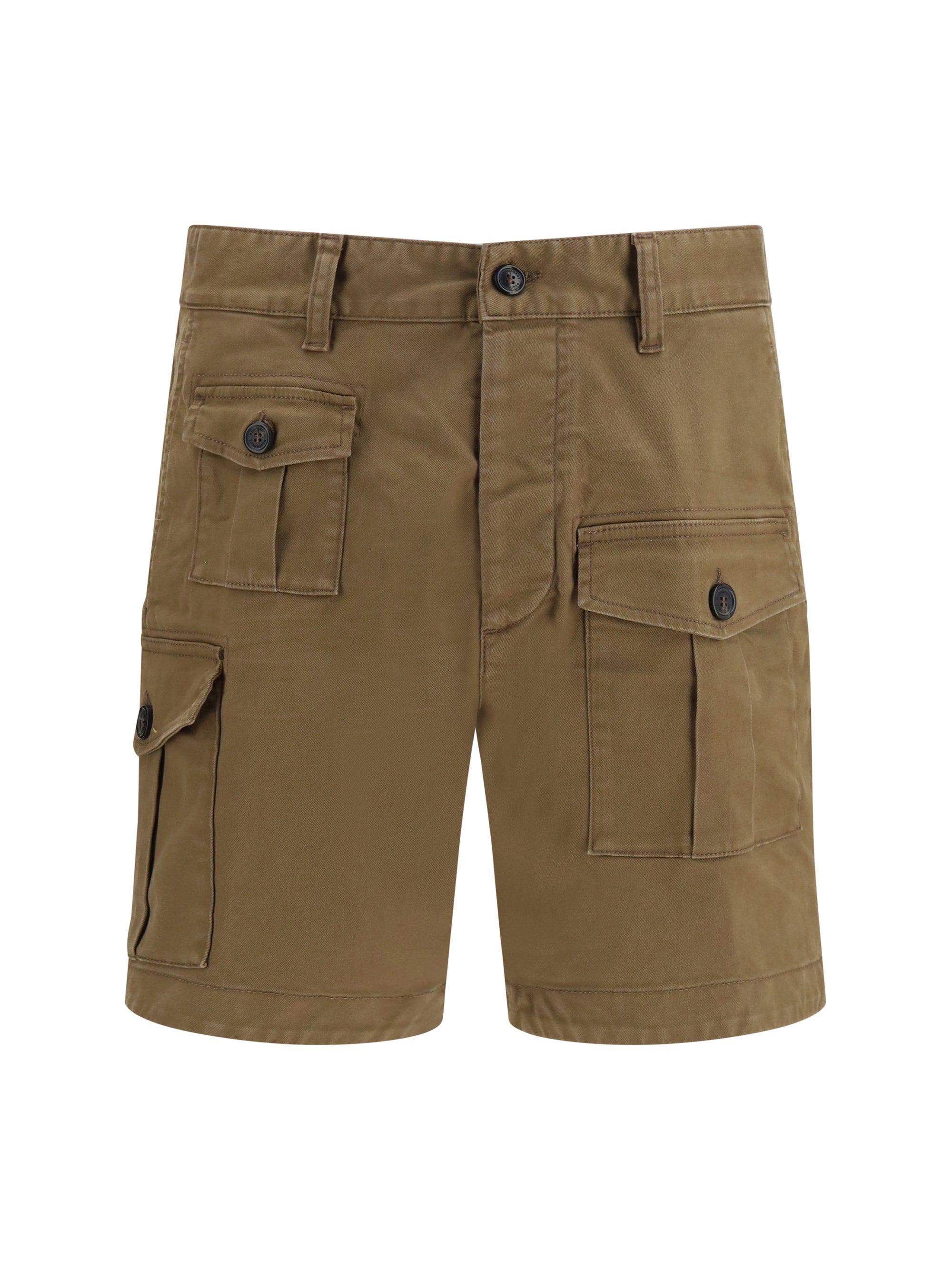 Dsquared2 Multi-Pocket Cargo Cargo Shorts — Brown