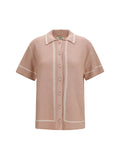 Fendi FF All-Over Crochet Shirt — Pink