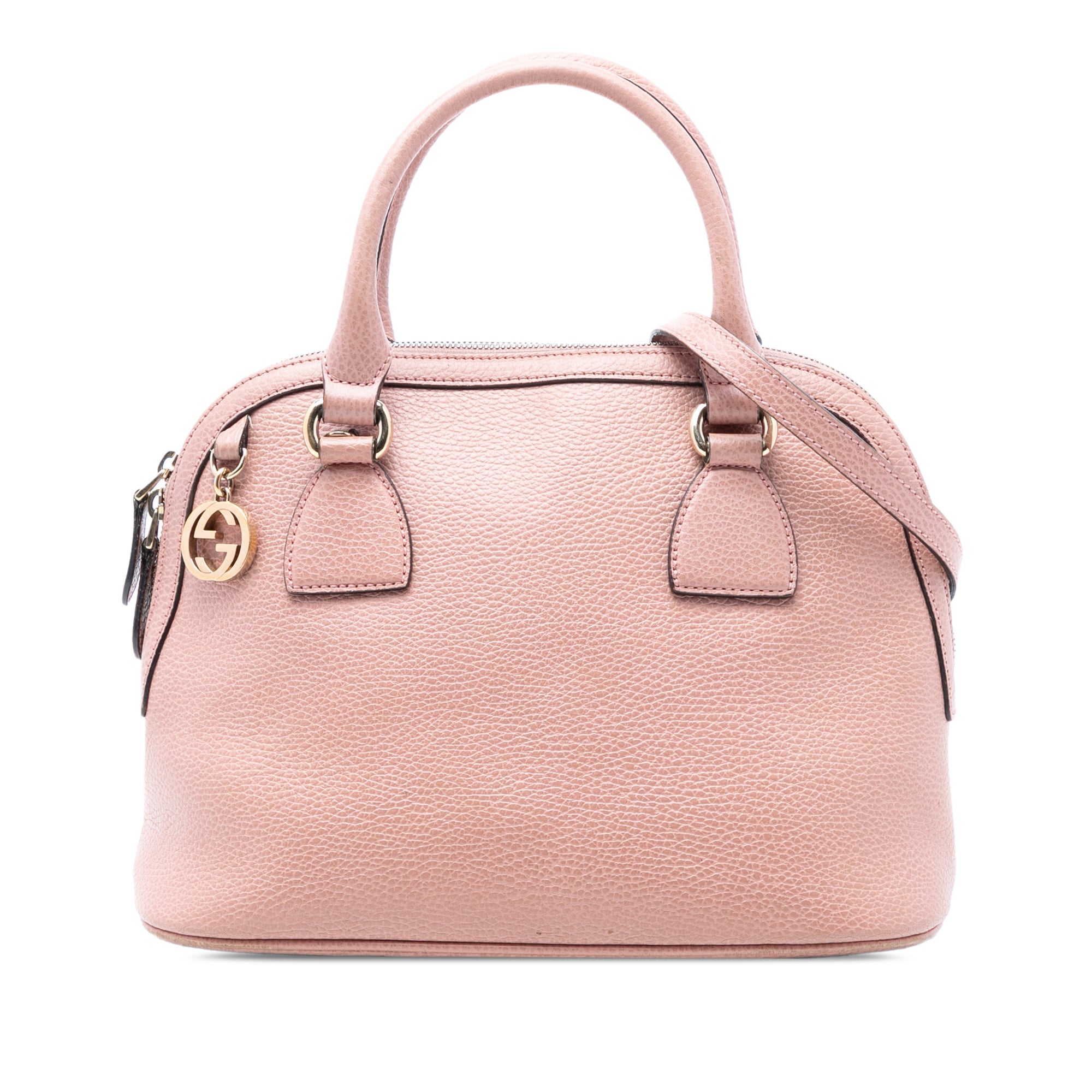 Small Dollar Calfskin GG Charm Dome Satchel