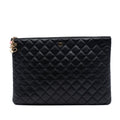 Large Quilted Lambskin Casino Charms O Case Clutch
