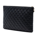 Large Quilted Lambskin Casino Charms O Case Clutch