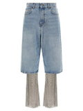 Giuseppe Di Morabito Crystal-Embellished Denim Jeans — Blue