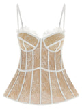 Giuseppe Di Morabito Lace Bustier Bustier Top — Beige