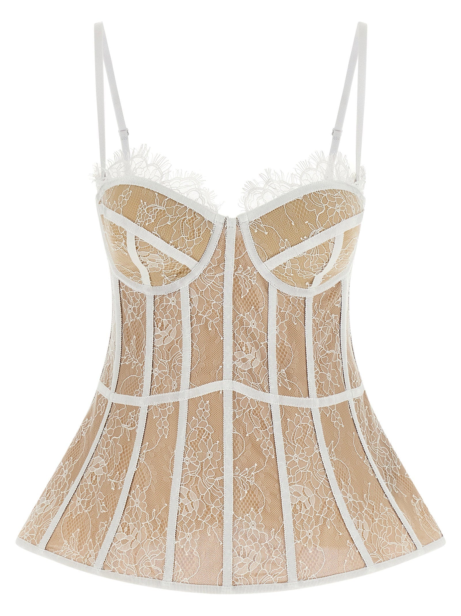 Giuseppe Di Morabito Lace Bustier Bustier Top — Beige