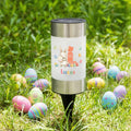 Linterna solar de jardín personalizada con nombre e inicial de conejito de huevo para uso diario Regalo de Pascua para la familia y los niños