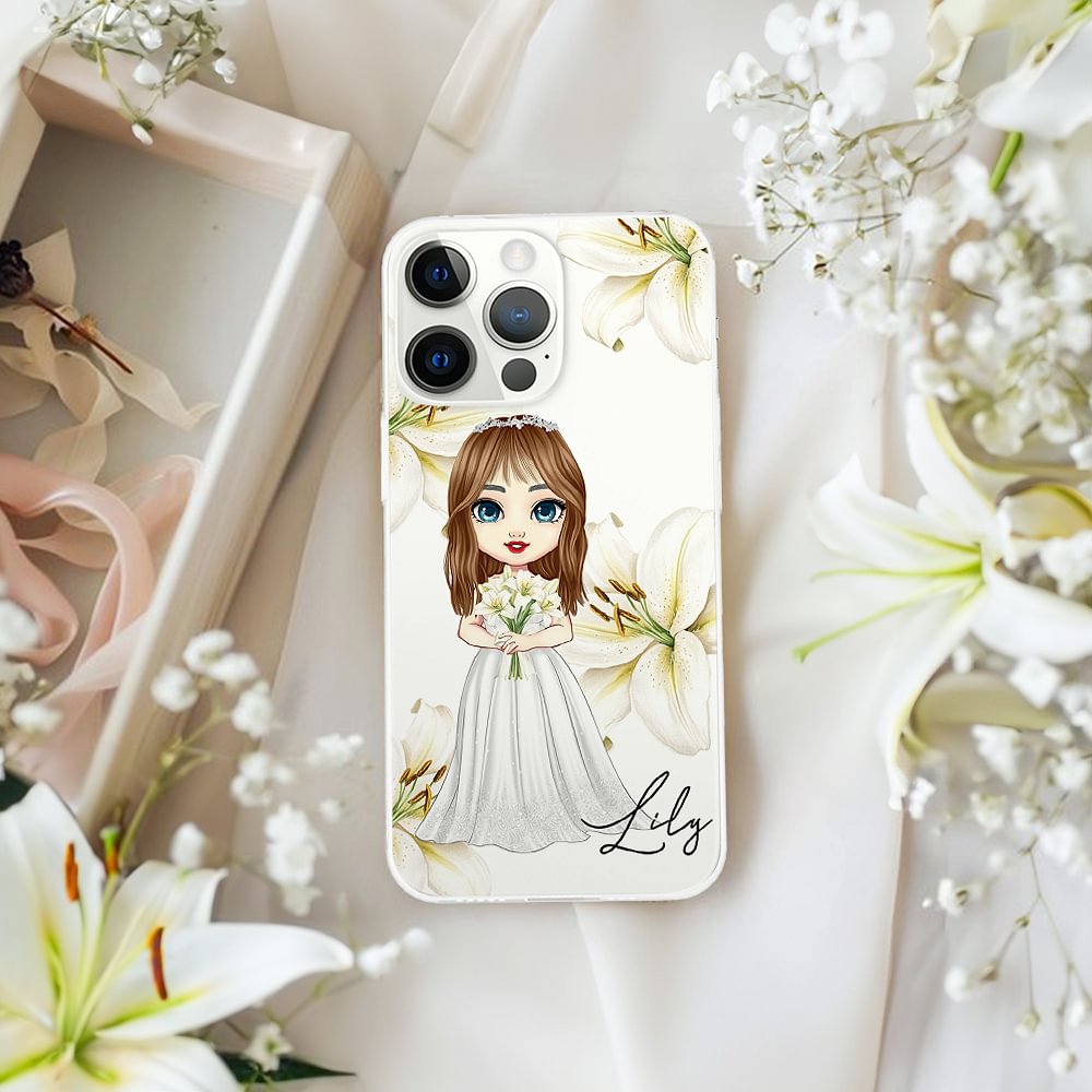 Funda personalizada para iPhone con nombre Día de San Valentín Boda Cumpleaños Regalo para Mujer Madre