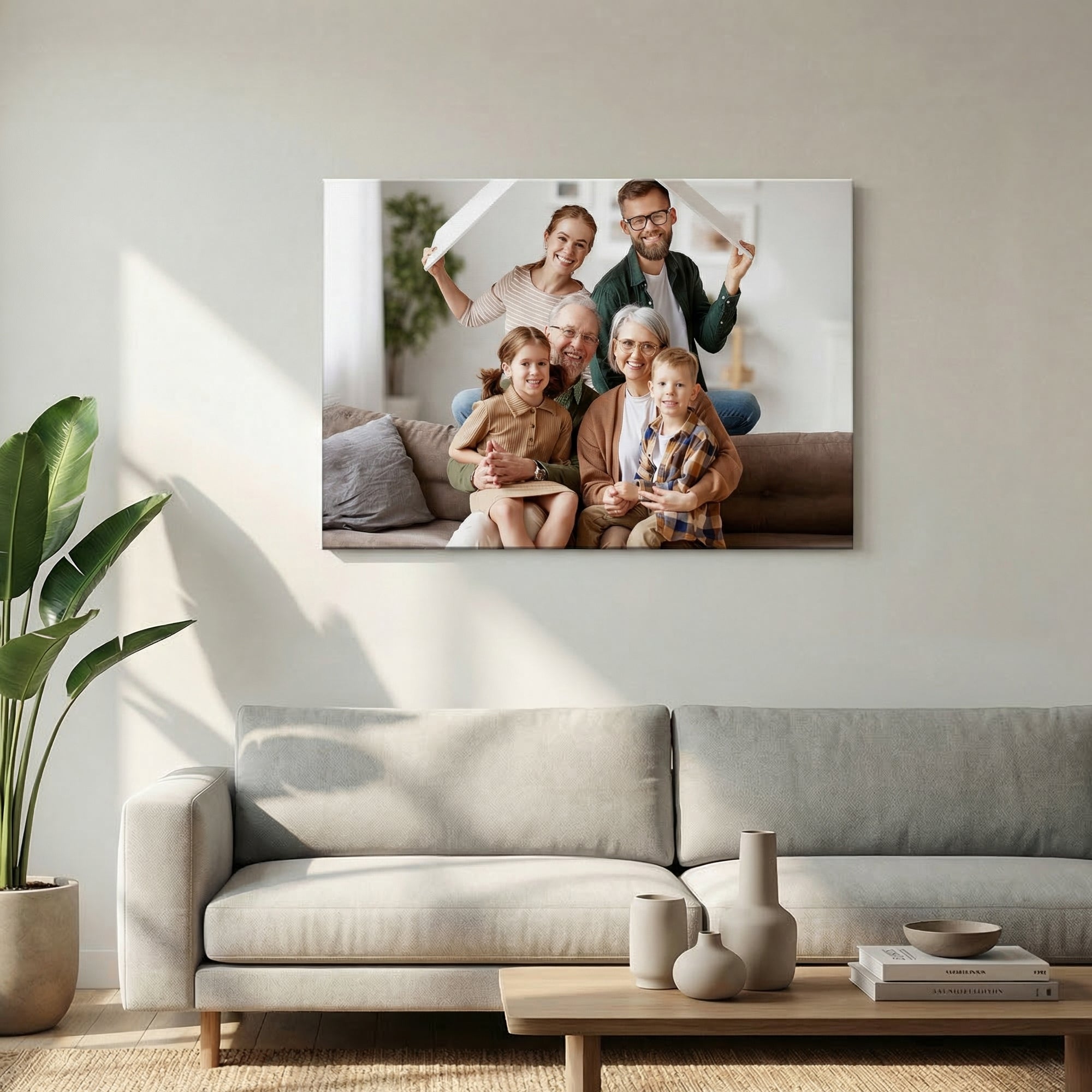 Personalizado Cálido Minimalista Puro Foto Giclee Impresión en Lienzo Decoración del Hogar Regalo de Aniversario para Amigos Familia