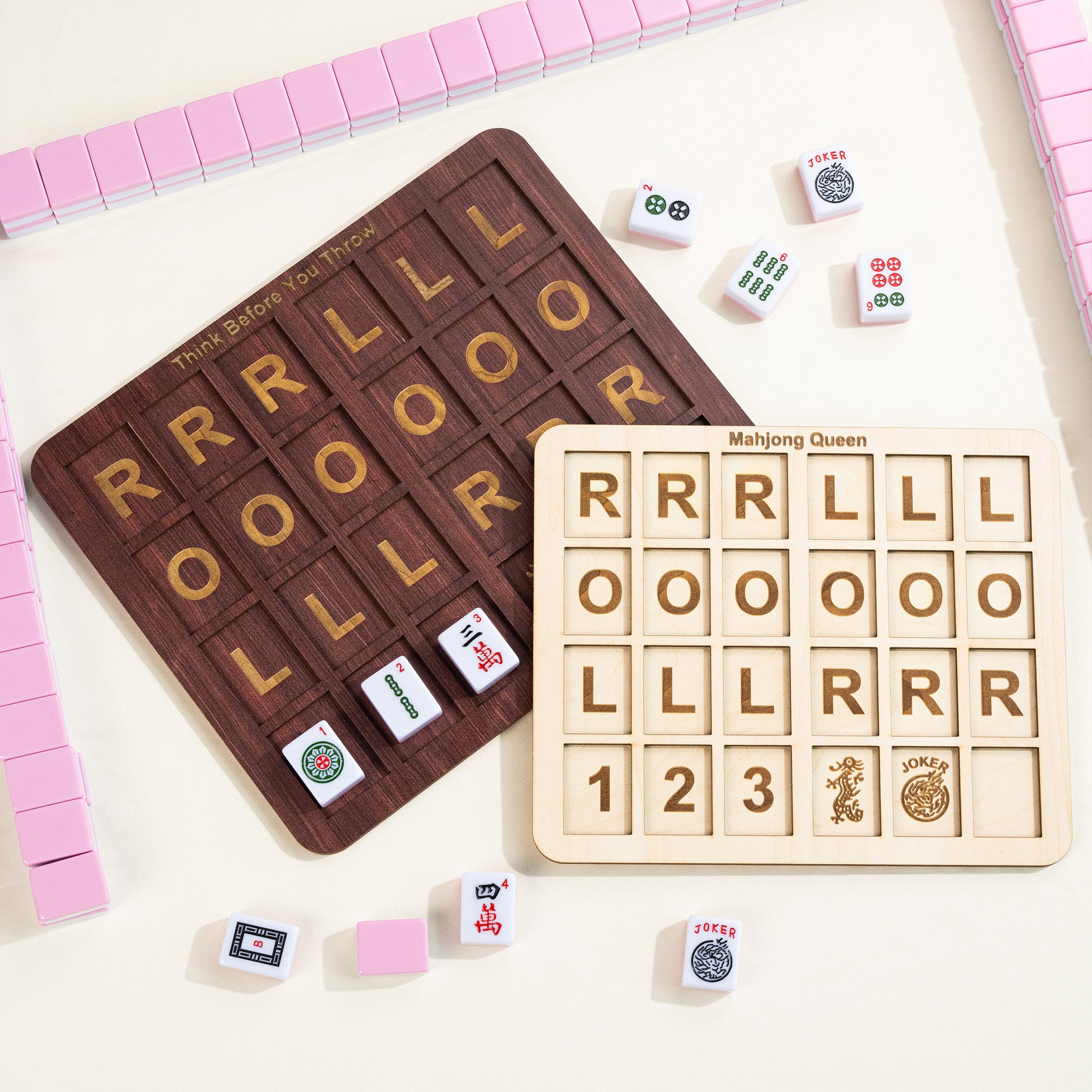 Tablero de Práctica de Madera Personalizado Clásico Mahjong Charleston con Texto Torneo de Mahjong Noche de Mahjong Regalo para Amante del Mahjong