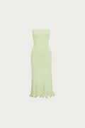 Ruffle Hem Strapless Dress (Mint)
