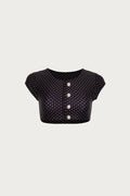 The Grace Top (Black Cream Polka Dot)