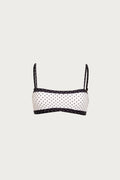 Bandeau Top (Cream Black Polka Dot/Black)