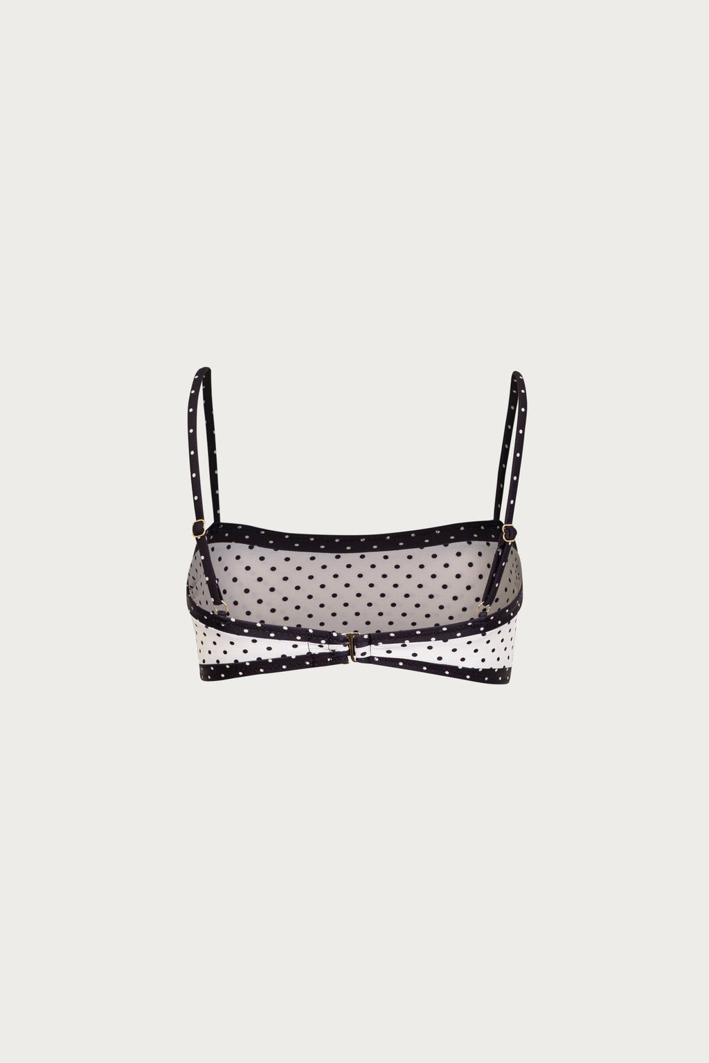 Bandeau Top (Cream Black Polka Dot/Black)