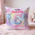 Unicornio Fantasía Personalizado Funda de Almohada Suave con Nombre e Inicial Decoración del Hogar Regalo de Cumpleaños para Niño Niña Hija