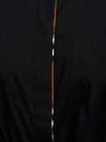 Burberry Striped Grosgrain Trim Dress — Black