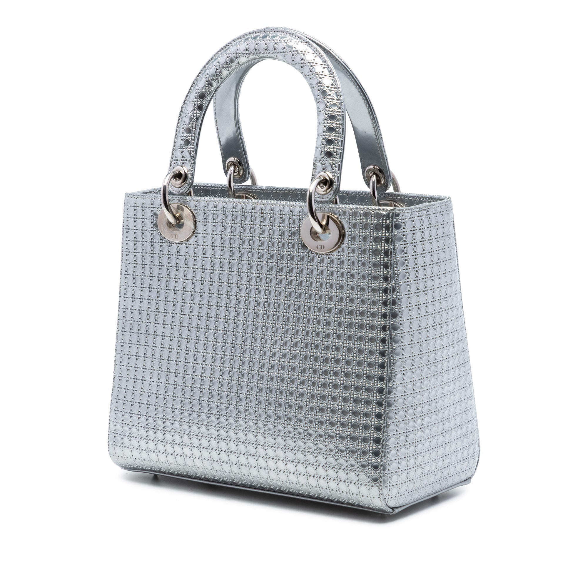 Medium Metallic Patent Microcannage Lady Dior