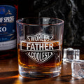Vaso de whisky personalizado con apodo grabado y posavasos de pizarra Regalo de cumpleaños del Día del Padre para el abuelo y el padre