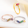 Personalizado Vintage 1-5 Marquise Birthstone Ring Dainty Jewelry Anniversary Mother's Day Birthday Gift for Women Mother Grandmother