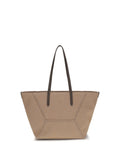 Brunello Cucinelli Canvas Trapeze Tote Bag — Beige