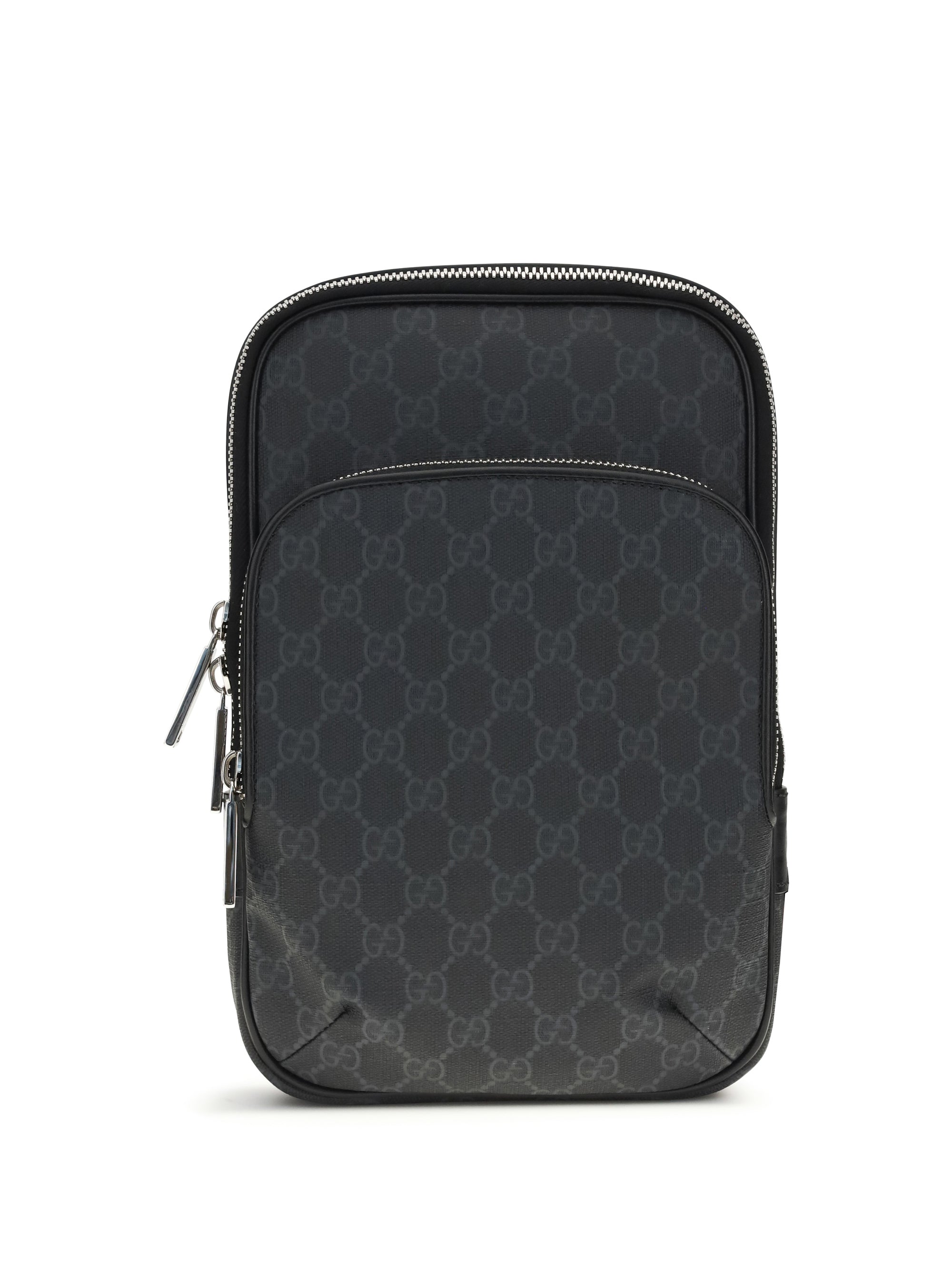 Gucci GG Supreme Shoulder Bag — Black