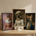 Personalizada Estilo Renacimiento Real Perro Gato Retrato Impresiones en Lienzo Decoración del Hogar Regalo de inauguración de la casa