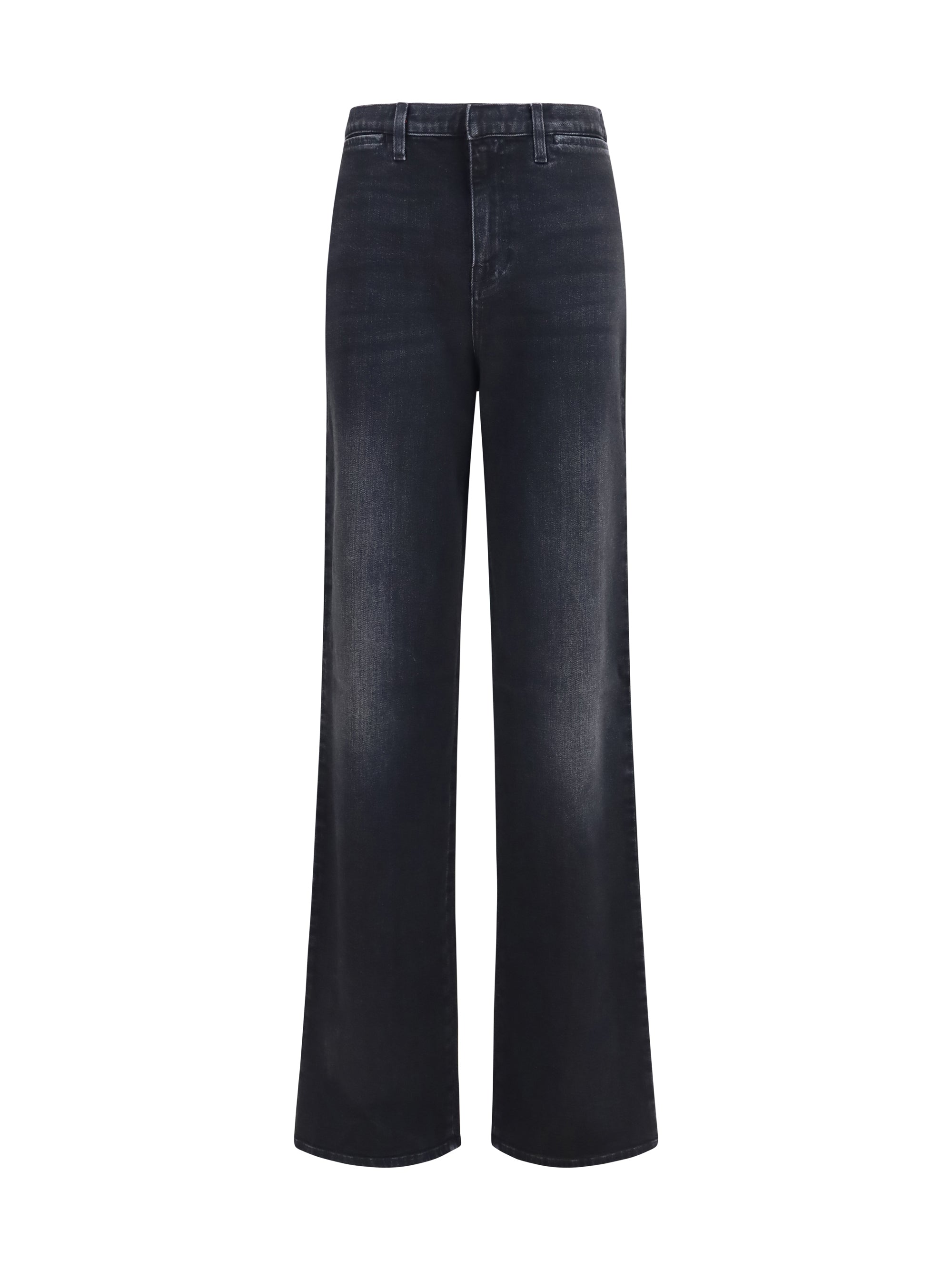 Gucci Stretch Cotton with Web Stripe Jeans — Black